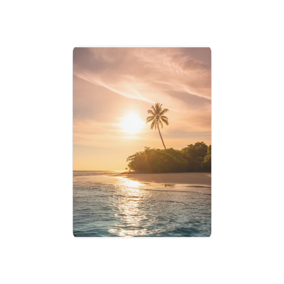 Radiant Sunrise Over a Tropical Shoreline