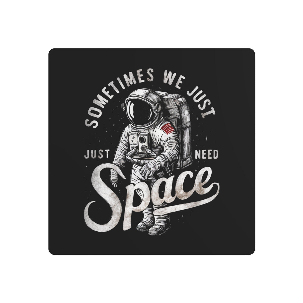 Quiet Solitude Astronaut Vintage Space Print