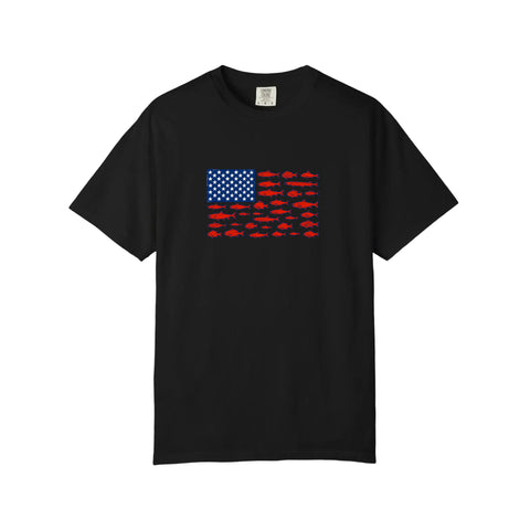 Comfort Colors® Stars And Stripes Fish Flag Tee
