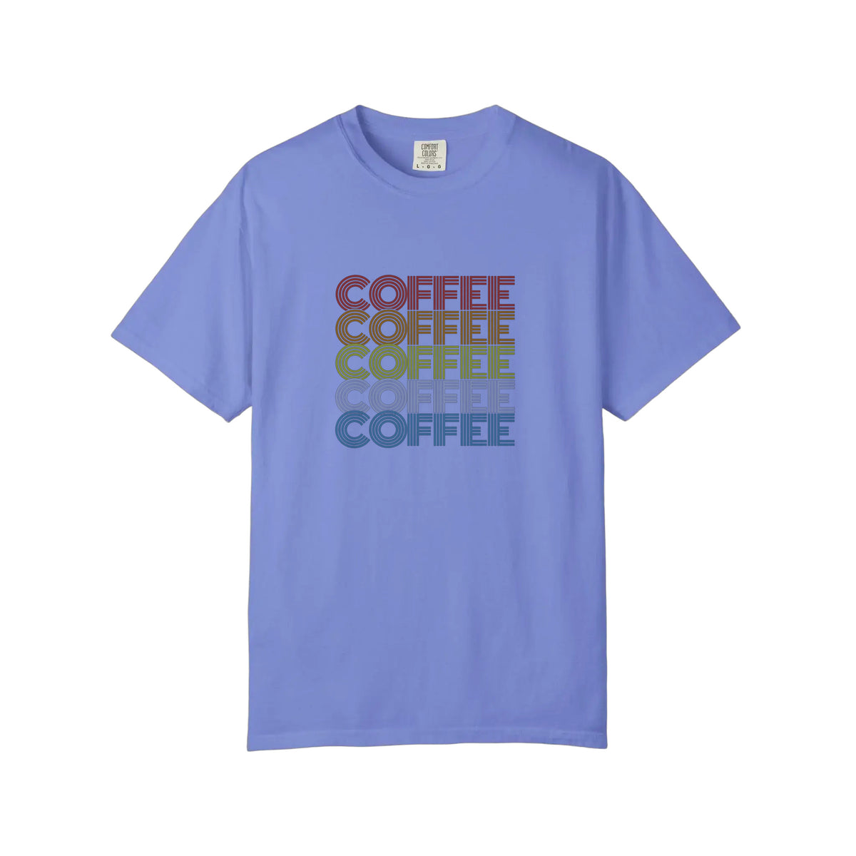 Comfort Colors® Retro Rainbow Coffee Stack Tee