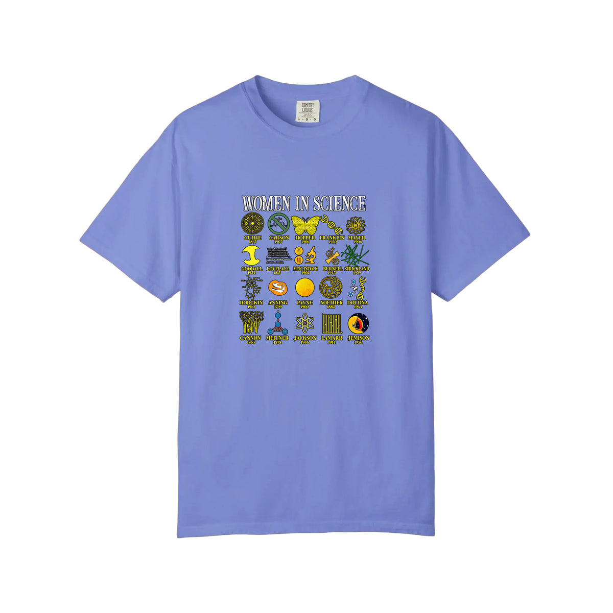 Comfort Colors® Women In Science Icons Grid Tee