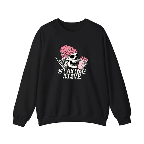 Skeleton Staying Alive Sweatshirt