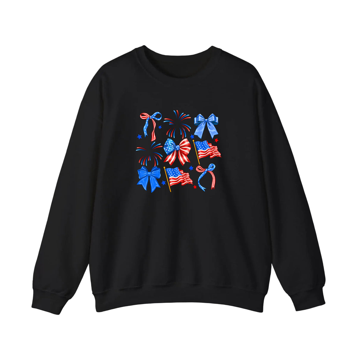 Patriotic Bows And Flags Sweatshirt