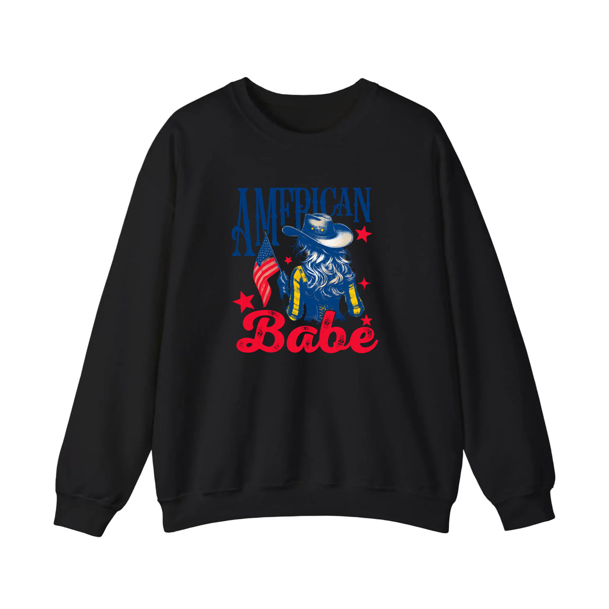 American Babe Cowgirl Flag Sweatshirt