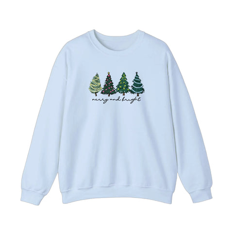 Merry And Bright Christmas Trees Sweatshirt