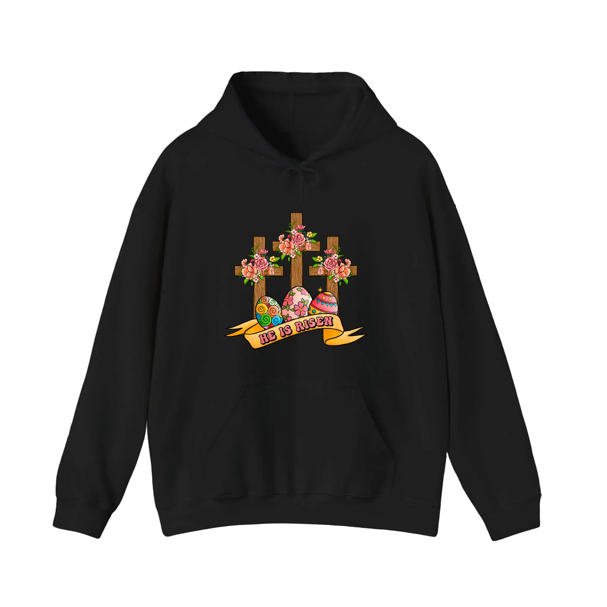 He Is Risen Floral Crosses Hoodie