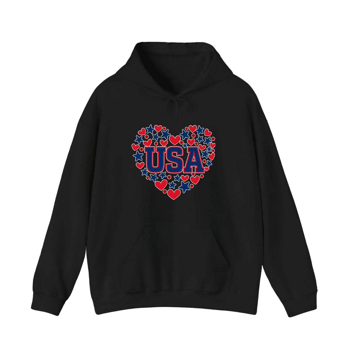 USA Hearts And Stars Hoodie