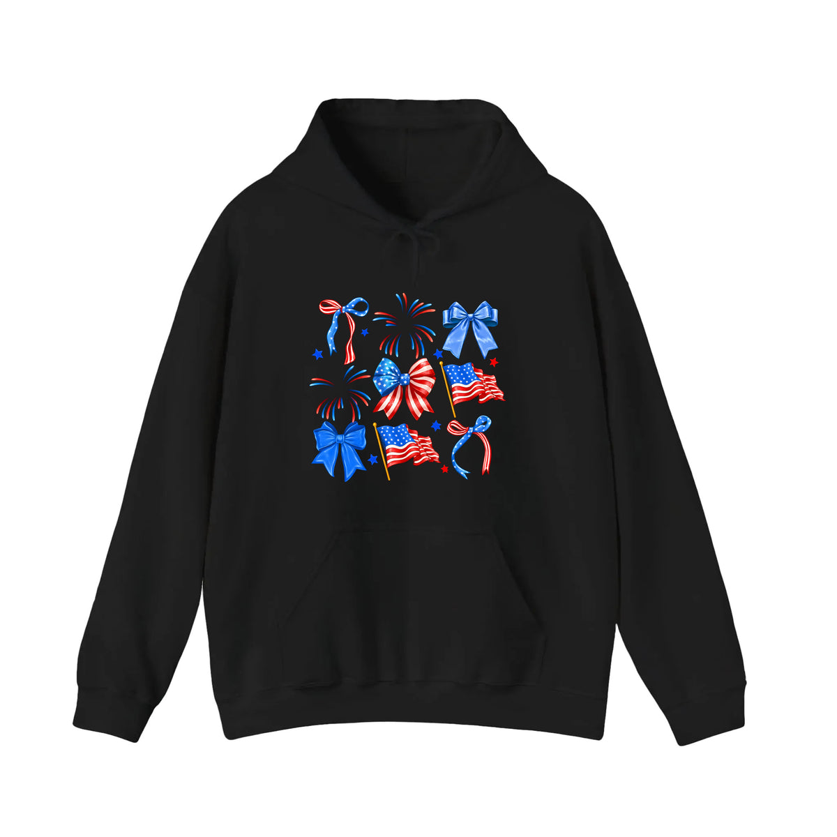 Patriotic Bows And Flags Hoodie