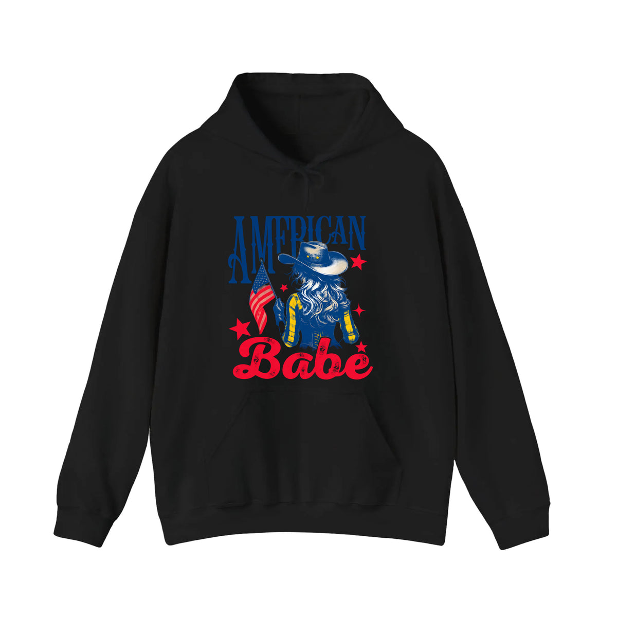 American Babe Cowgirl Flag Hoodie