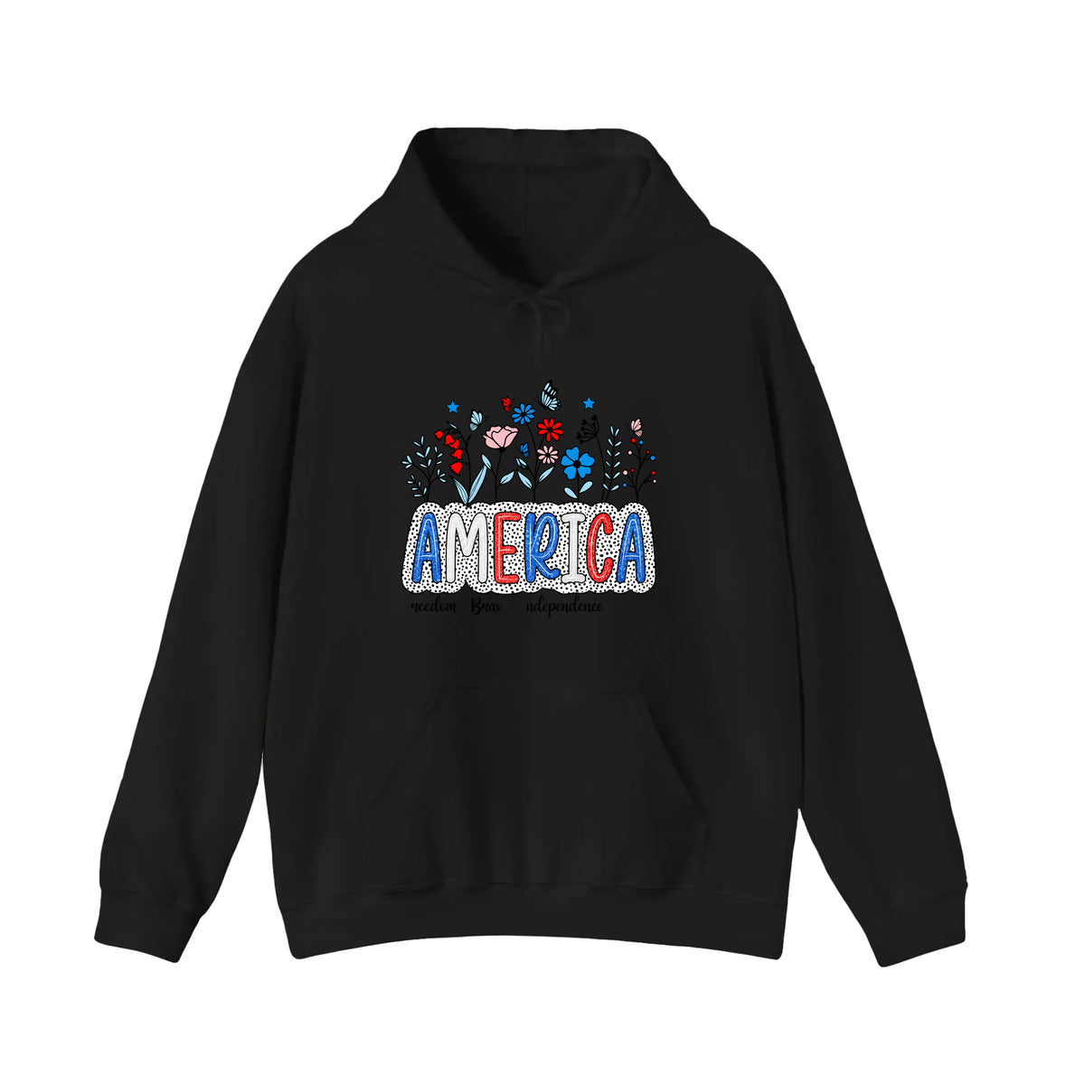 America Wildflower Freedom Hoodie