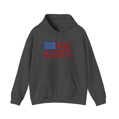 Stars And Stripes Fish Flag Hoodie