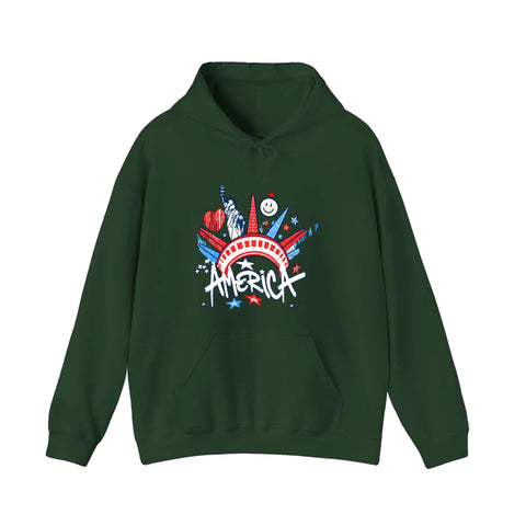 America Liberty Crown Graffiti Hoodie