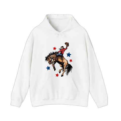 Bucking Bronco Rodeo Rider Hoodie