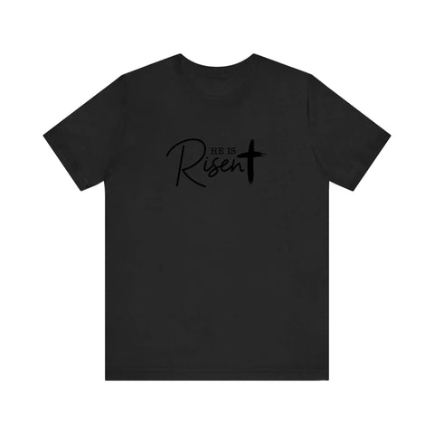 He Is Risen Brush Cross Quality Tee