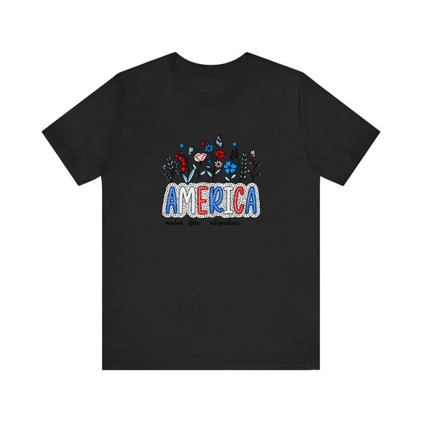 America Wildflower Freedom Quality Tee