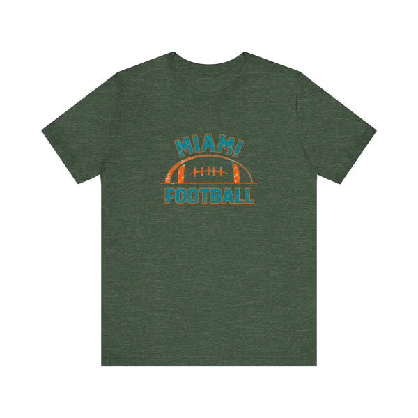 Miami Football Vintage Half Ball Quality Tee
