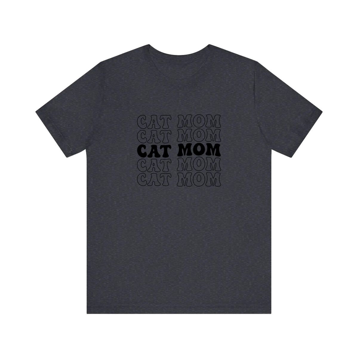 Cat Mom Retro Repeat Quality Tee