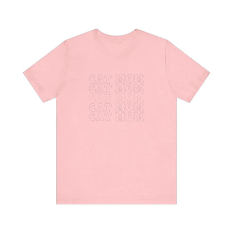 Cat Mom Retro Repeat Quality Tee