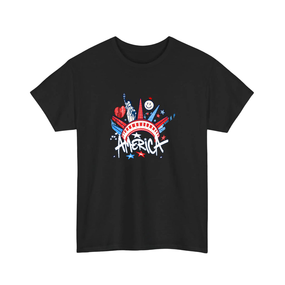 America Liberty Crown Graffiti Tee