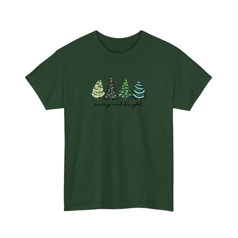 Merry And Bright Christmas Trees Tee