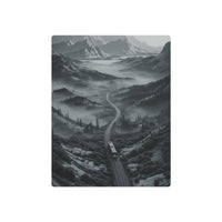 Cinematic Midnight Train Through Misty Mountain Valley