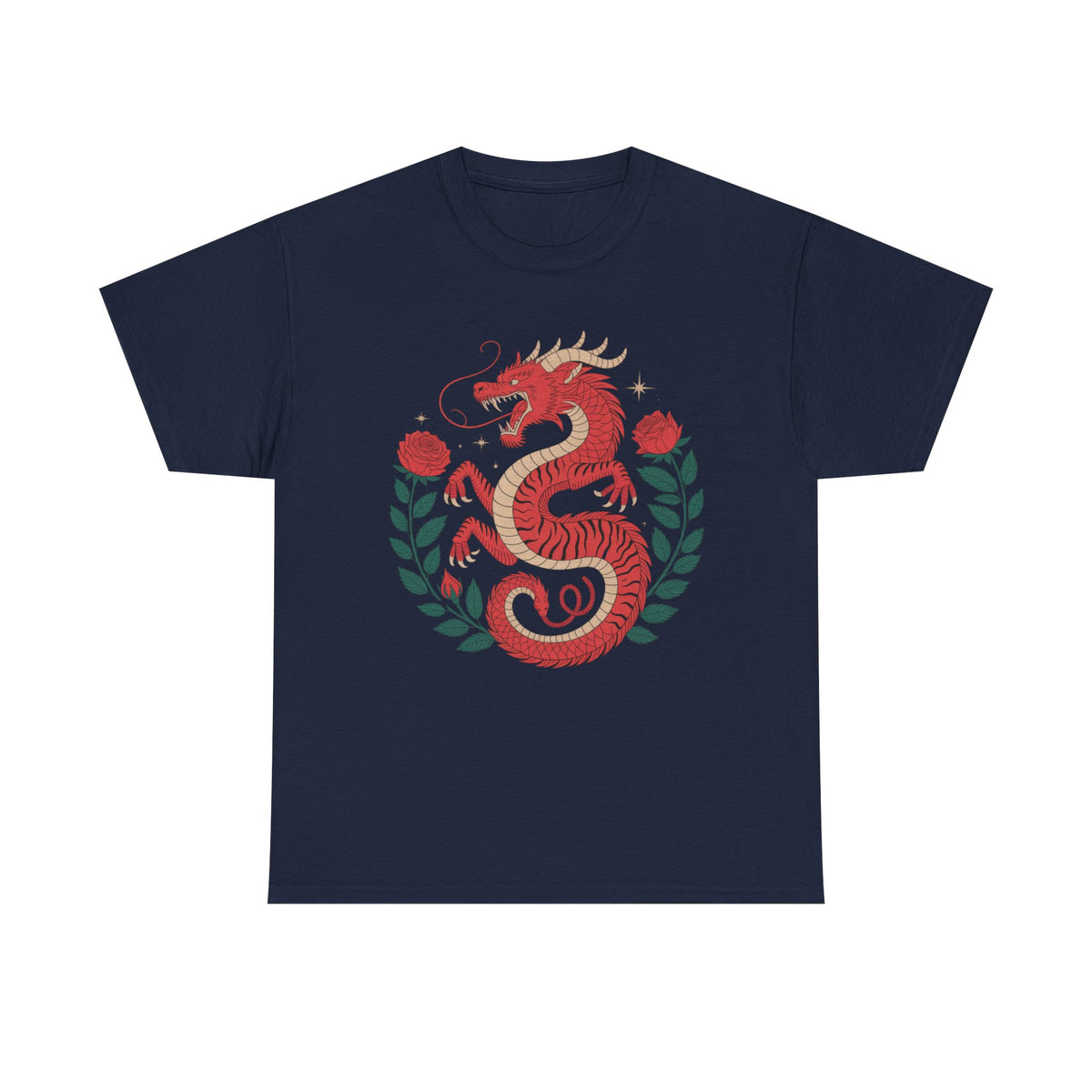 Crimson Dragon & Rose Tee