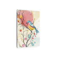 Whimsical Sunrise Songbird in Vibrant Watercolor