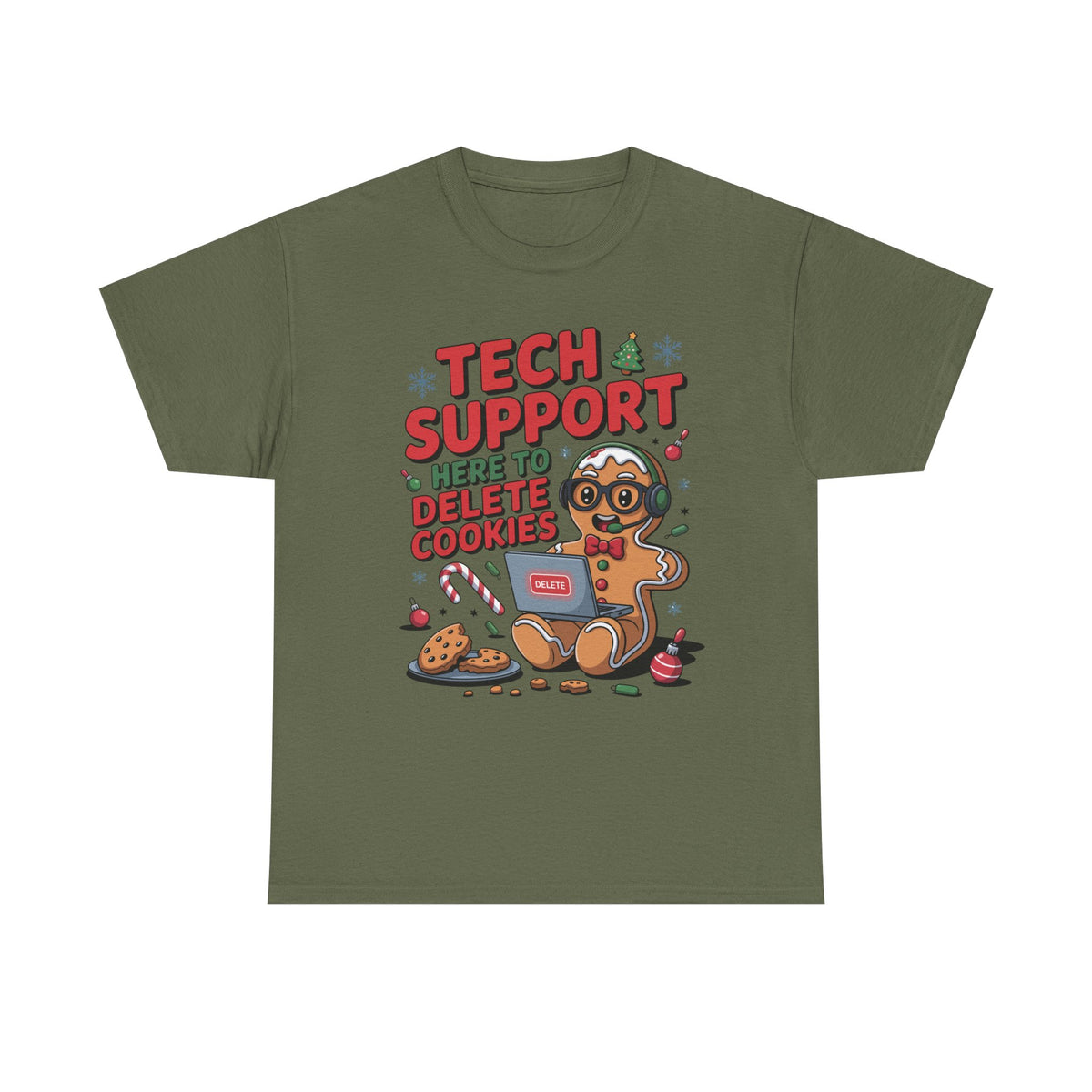 Gingerbread Tech Support Tee