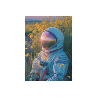 Lost Astronaut Among Wildflower Skies at Dusk