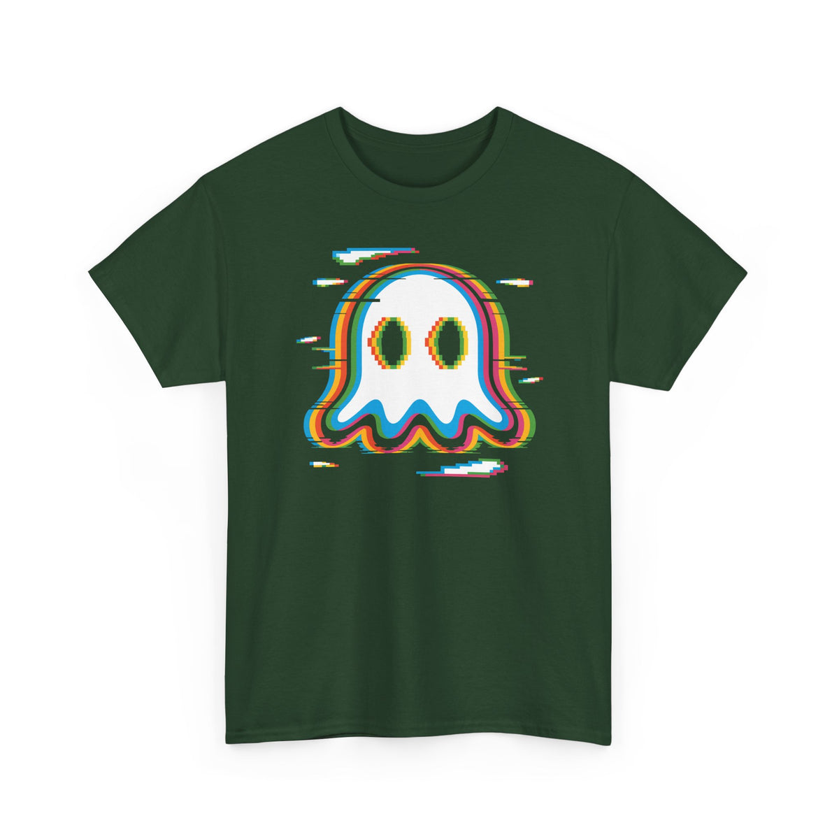 Glitch Rainbow Ghost Tee