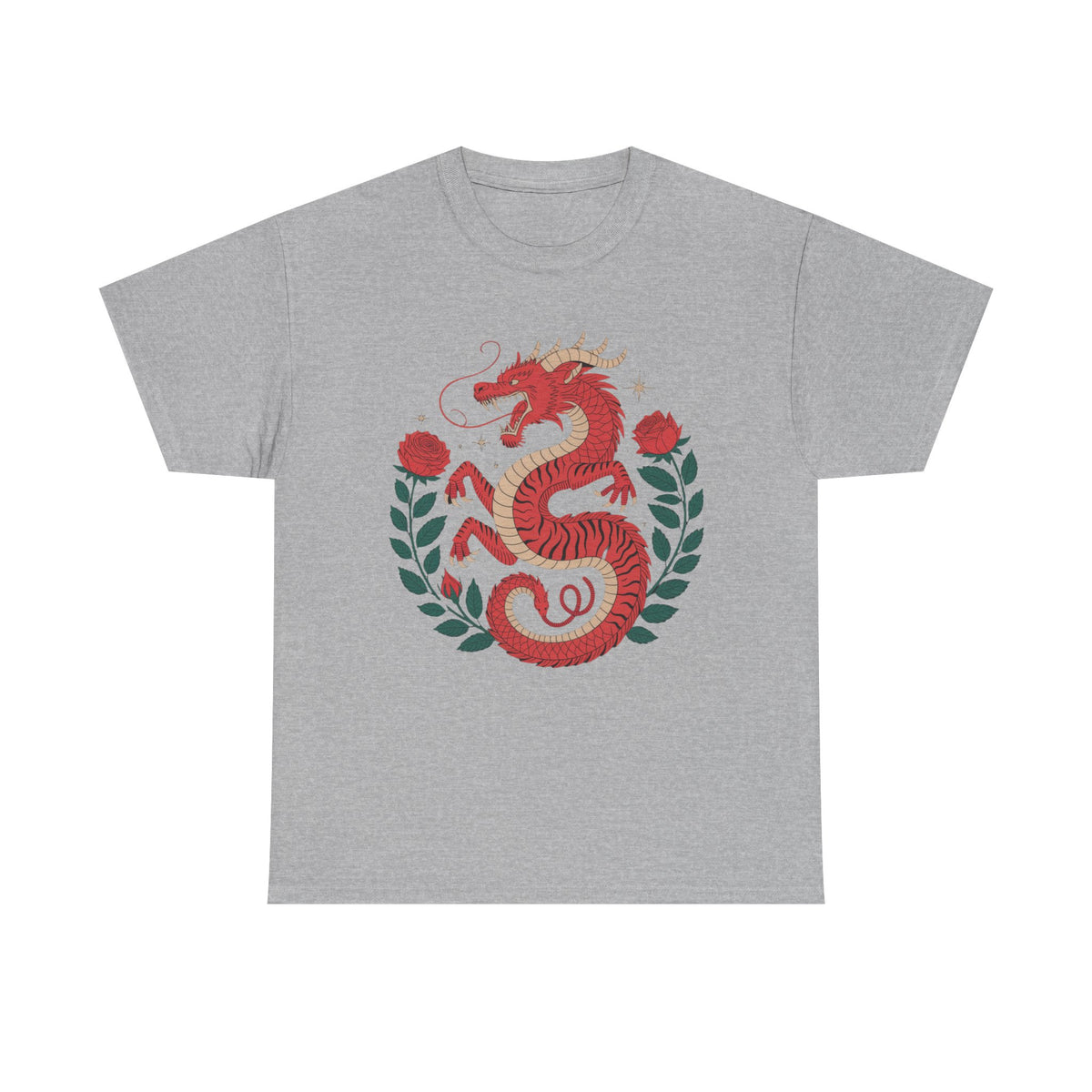 Crimson Dragon & Rose Tee