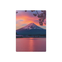 Sakura Framed Mount Fuji at Golden Sunset