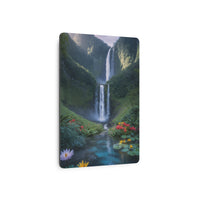 Dreamlike Cascades Above a Tranquil Lily Pond