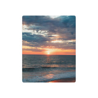Almost Night Ocean Sunset Reflection on Shore