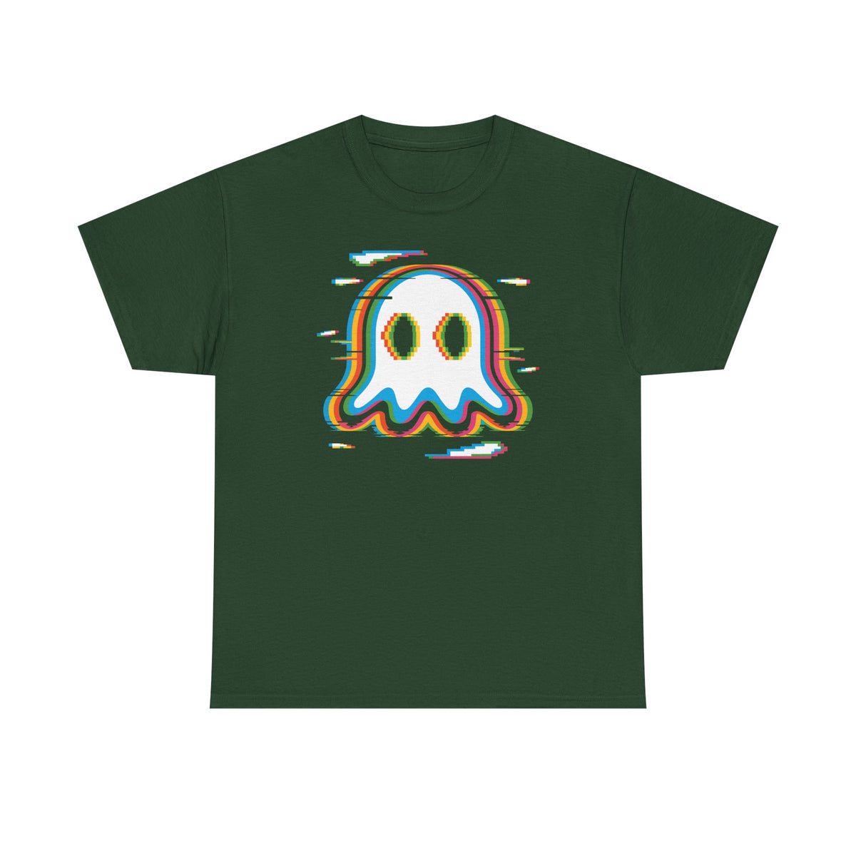 Glitch Rainbow Ghost Tee
