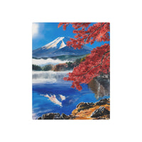 Autumn Reverie Over Fuji with Crimson Maples