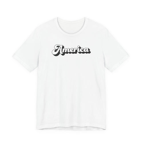 America Retro Script Quality Tee