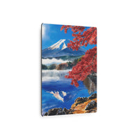 Autumn Reverie Over Fuji with Crimson Maples