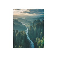 Dawn Over a Winding River Valley