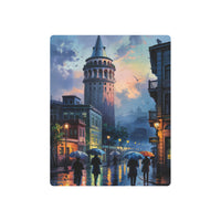 Twilight Over Galata Tower Rainy Stroll