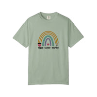 Comfort Colors® Teach Love Inspire Pencil Rainbow Tee — Bay