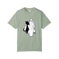 Comfort Colors® Ghost Holding A Black Cat Tee — Bay