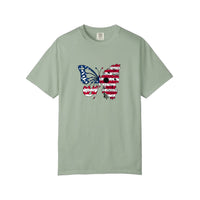 Comfort Colors® Patriotic Floral Butterfly Tee — Bay