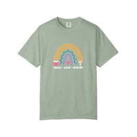 Comfort Colors® Teach Love Inspire Pencil Rainbow Tee — Bay