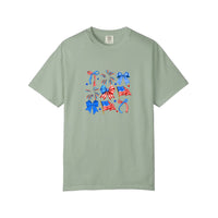 Comfort Colors® Patriotic Bows And Flags Tee — Bay