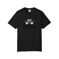 Comfort Colors® Feral Raccoon Rock Hands Tee — Black