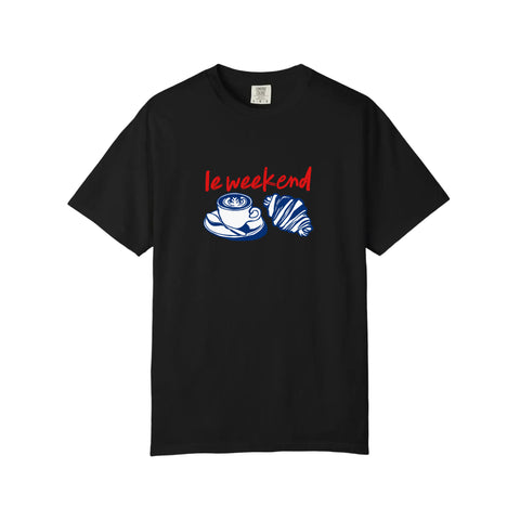 Comfort Colors® Le Weekend Coffee And Croissant Tee