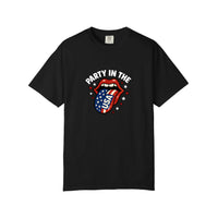 Comfort Colors® Party In The USA Lips Tee — Black