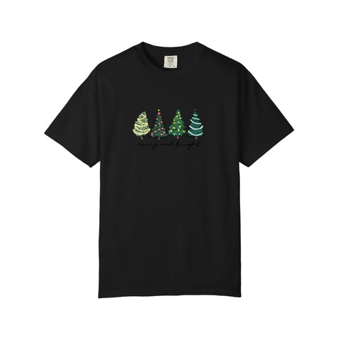 Comfort Colors® Merry And Bright Christmas Trees Tee