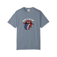 Comfort Colors® Party In The USA Lips Tee — Blue Jean